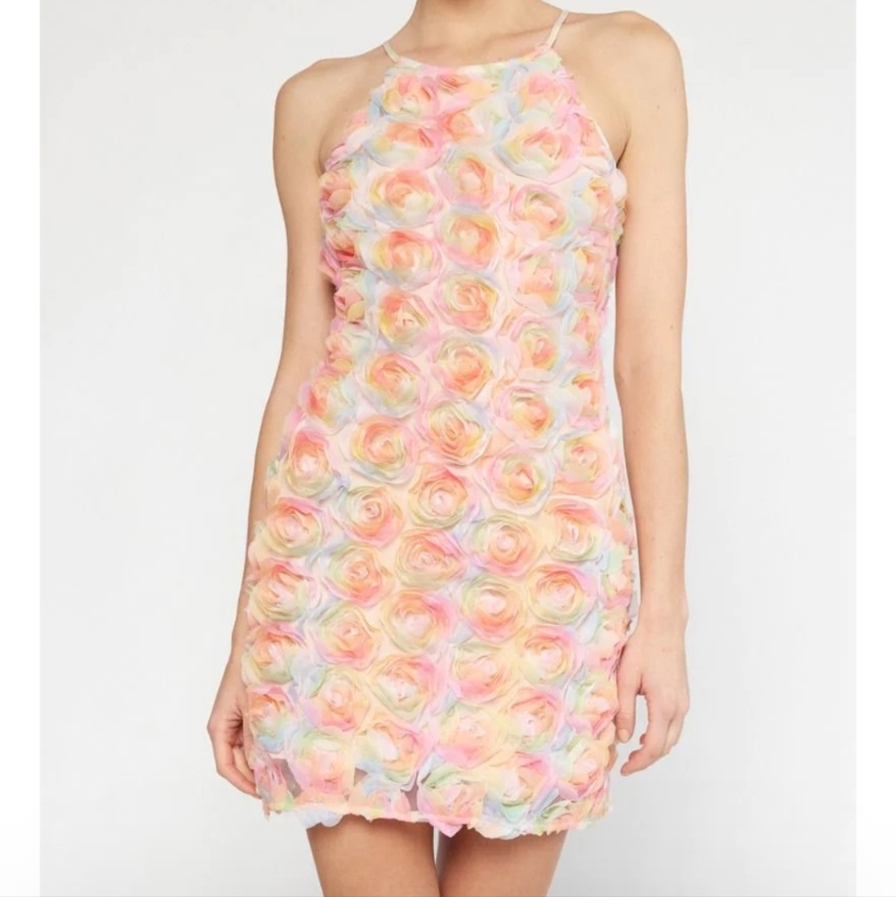 Entro Run for the Roses Floral Dress sz S